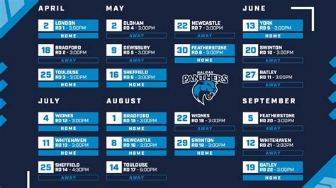 FIXTURES ANNOUNCED | BETFRED CHAMPIONSHIP 2021 - Halifax Panthers