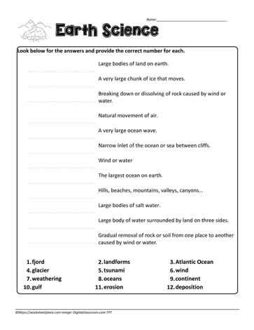 Earth Science Worksheets With Answer Key - The Earth Images Revimage.Org