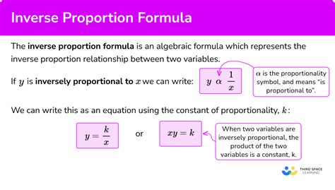 Inverse Proportion Formula - GCSE Maths - Steps & Examples