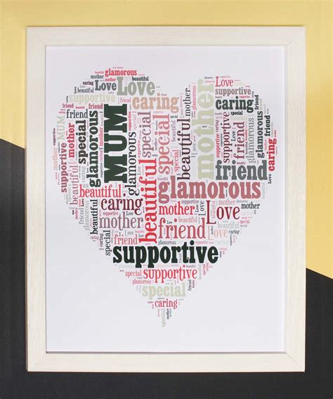 Mum Word Art Heart - PHOTOWORX PICTURE FRAMERS