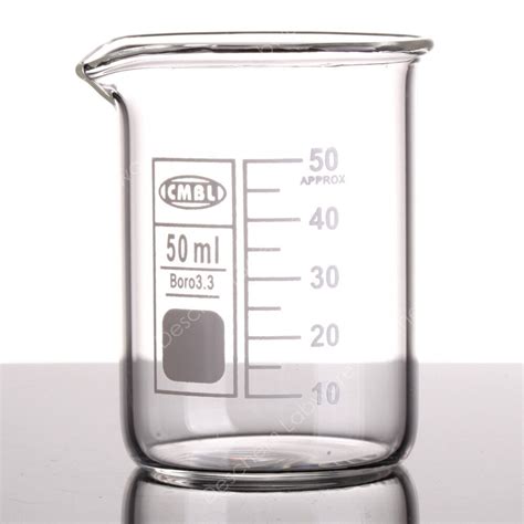 50mL Glass Beaker,Low Form Chemistry Laboratory Gl... – Grandado