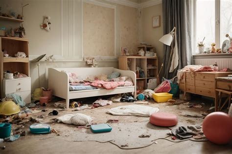 Premium AI Image | Messy children room with furniture and interior ...