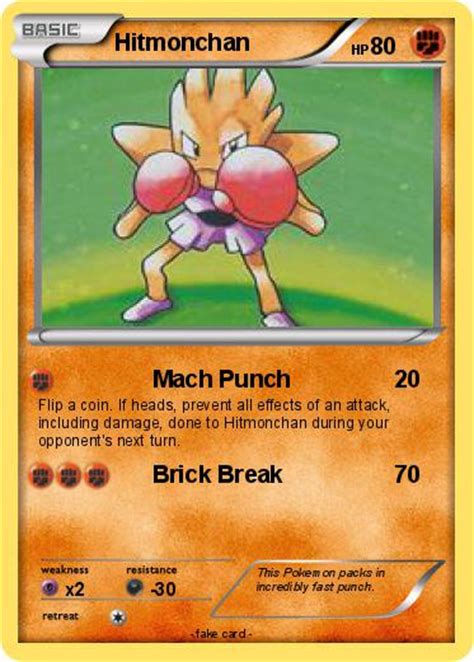 Pokémon Hitmonchan 99 99 - Mach Punch - My Pokemon Card