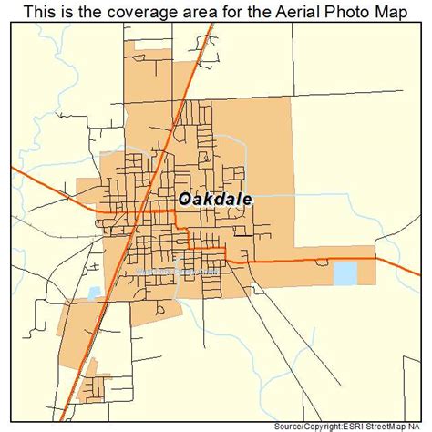 Aerial Photography Map of Oakdale, LA Louisiana