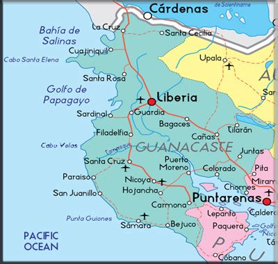 Liberia Costa Rica Map