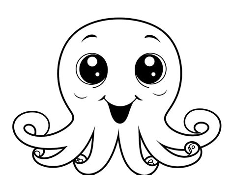 Cute Octopus coloring page - Download, Print or Color Online for Free