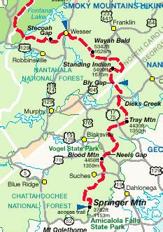 Map Of Appalachian Trail In Georgia – secretmuseum