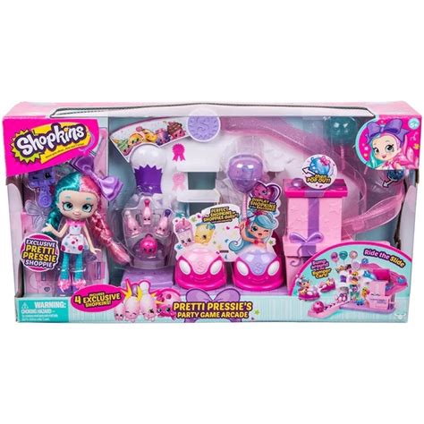 Shopkins Shoppies Pretti Pressie's Party Game Arcade/ Shopkins Toy Set ...