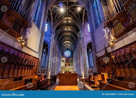 Interior View of the Grace Cathedral at San Francisco Editorial Stock Photo - Image of ...