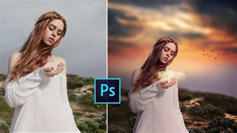 Photoshop CC Tutorial - Fantasy Sunset Color Effects | Photoshop Tutorial - YouTube