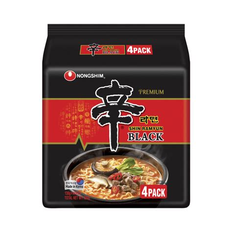 Buy Nongshim Shin Ramyun Black 4 pack 520g | Coles