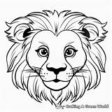 Lion Face Coloring Pages  Free & Printable sketch template
