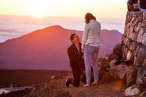 Al + Cristina | Haleakala Sunrise Proposal in Maui, Hawaii - Engaged on ...