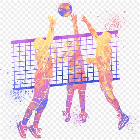 Female Volleyball Player Silhouette Vector PNG, Volleyball Player ...