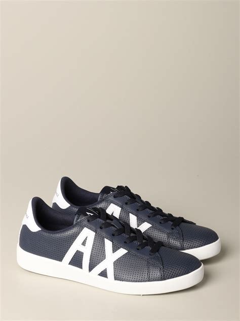 Armani Exchange Outlet: sneakers in perforated leather with logo | Sneakers Armani Exchange Men ...