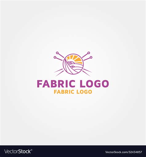 Modern fabric logo design Royalty Free Vector Image