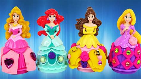 PLAY DOH Disney Princess Full Episodes Ariel Cinderella Rapunzel ...