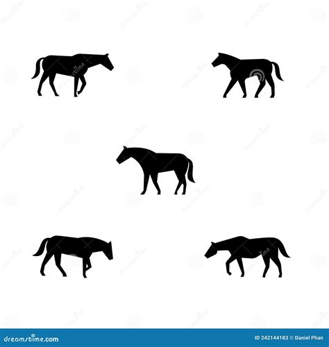 Walking Horse Silhouette Vector Stock Illustration - Illustration of ...