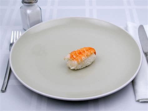 Calories in 1 piece(s) of Sushi - Shrimp Nigiri.