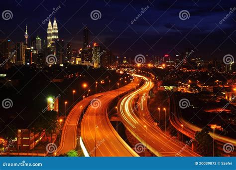 Kuala Lumpur night view stock photo. Image of architecture - 20039872