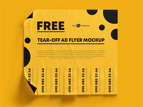 Free Tear-off Ad Mockup (PSD)