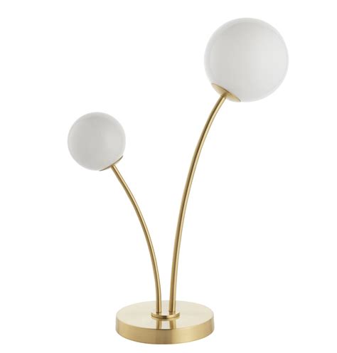 Fig - Modern Scandi Twin Opal Globe Table Lamp - Lightbox