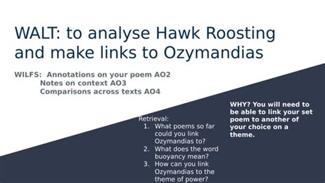 Hawk Roosting poetry | Teaching Resources