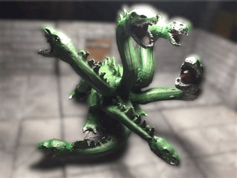 DnD Hydra Monster Figure Miniature Model 3d print - HelloZon