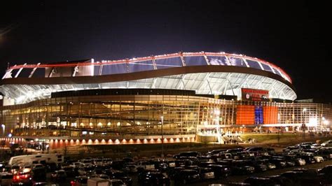 Denver Broncos Stadium At Night