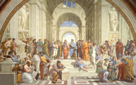 HD wallpaper raphael raffaello santi raffaello sanzio school of athens scuola di atene pattern ...