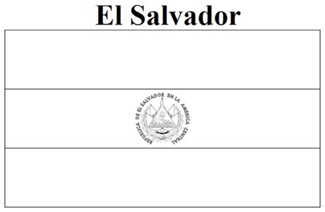 El Salvador Flag Coloring Page - Coloring Home