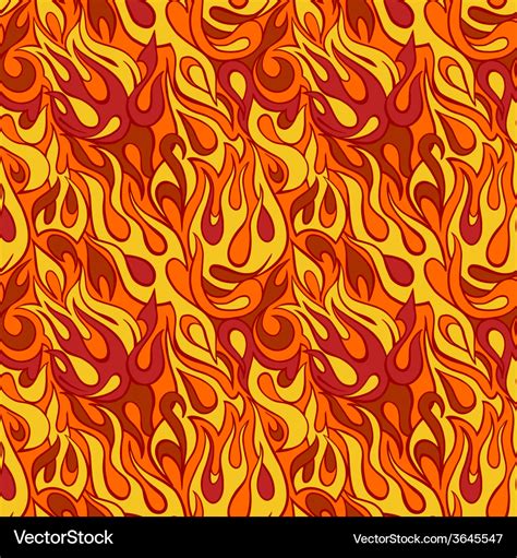 Fire flame seamless pattern Royalty Free Vector Image