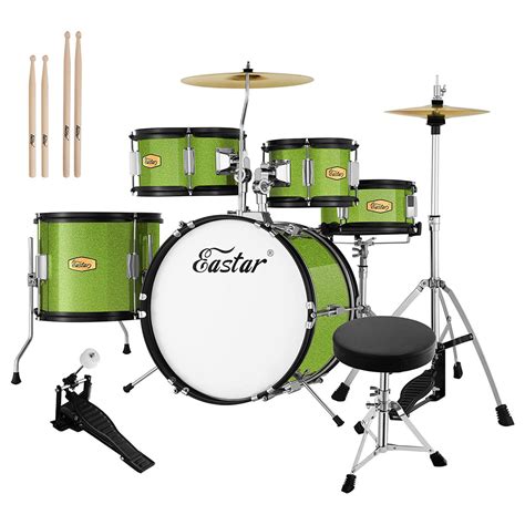 Eastar 16 inch Junior Drum Set Kids Drum Set 5-Piece with Adjustable T