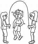 Children Jump Rope coloring Page  SuperColoringcom sketch template