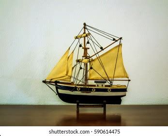 Barque Ship Model Wooden Isolated On Stock Photo 590614475 | Shutterstock