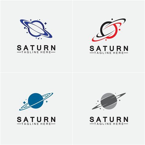 Planet Saturn logo vector illustration design 3242793 Vector Art at ...