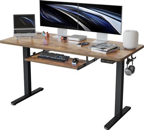 Buy FEZIBO 55-Inch Large Height Adjustable Electric Standing Desk with ...