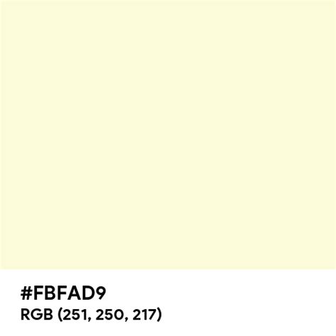 Matte Cream color hex code is #FBFAD9