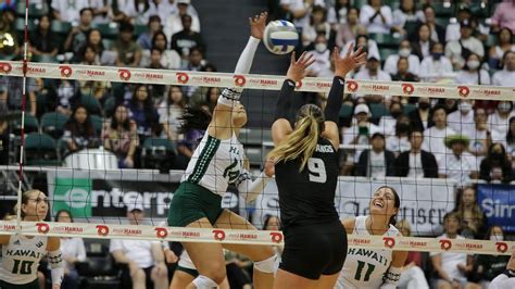 Hawaii volleyball rides wild swings to win over Cal Poly