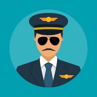 Free Vector | Pilot and stewardess flat icons set