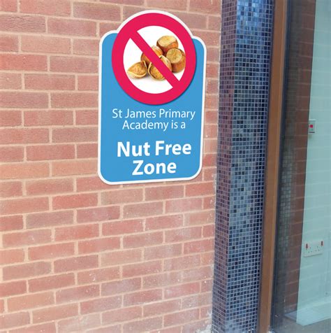 Site Sign - Nut Free Zone (Personalised)