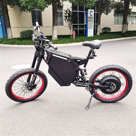 Black 72V 12000W QS Brushless Motor Enduro Frame E-Bike Stealth Bomber ...