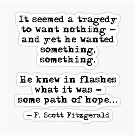 "Some path of hope - Fitzgerald quote" Sticker for Sale by peggieprints ...