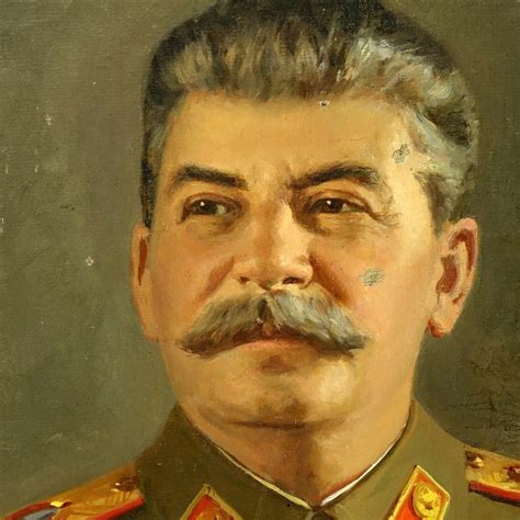 Vintage Oil On Canvas, Portrait Of Joseph Stalin | Kodner Auctions