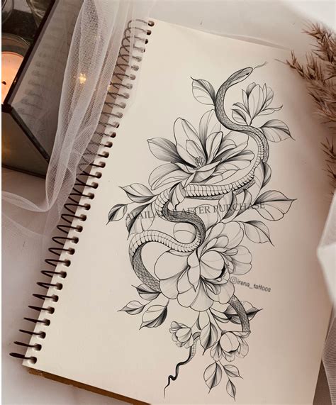 Update more than 74 snake flower tattoo design latest - in.coedo.com.vn