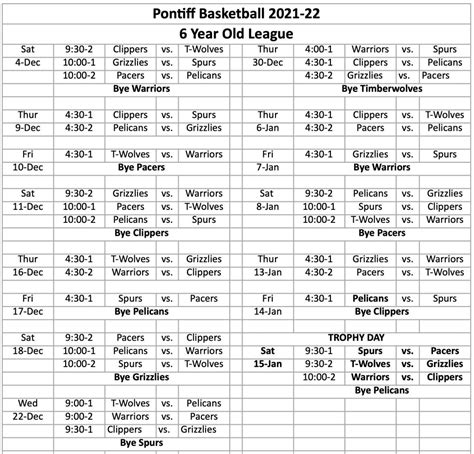 Boys basketball schedules – Pontiff Blue Devils