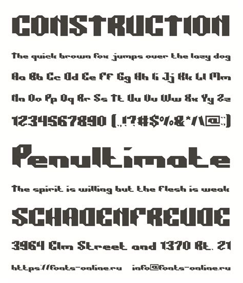 CONSTRUCTION font