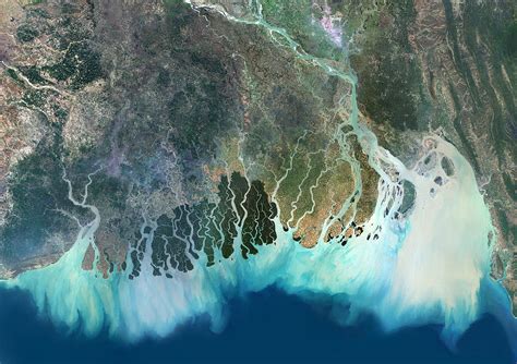 Satellite Image Of The Ganges River Photograph by Uig - Fine Art America