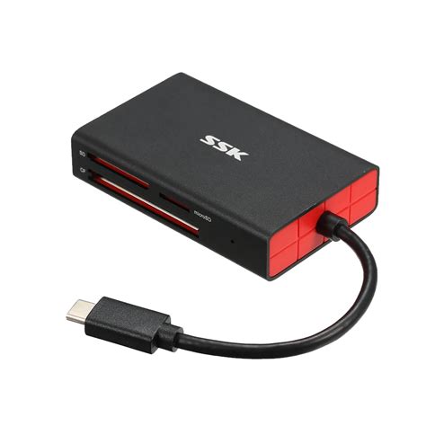 SSK All in One Type C USB3.1 Smart Card Reader for TF/SD/CF Card 5Gbps High Speed USB 3.1 Card ...