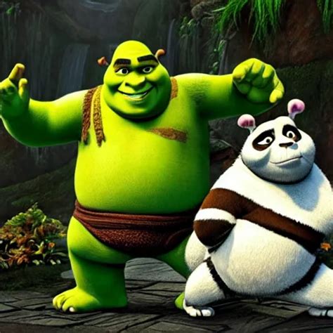 shrek as kung fu panda | Stable Diffusion